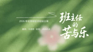 【中小学】班主任工作经验分享：班主任的苦与乐-晓雯教务资料